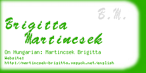 brigitta martincsek business card